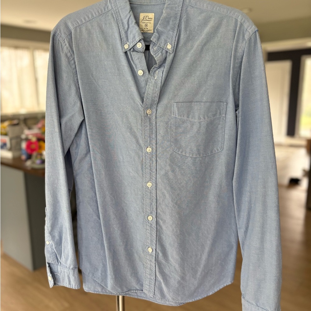 Men's Blue Button-Down Shirt